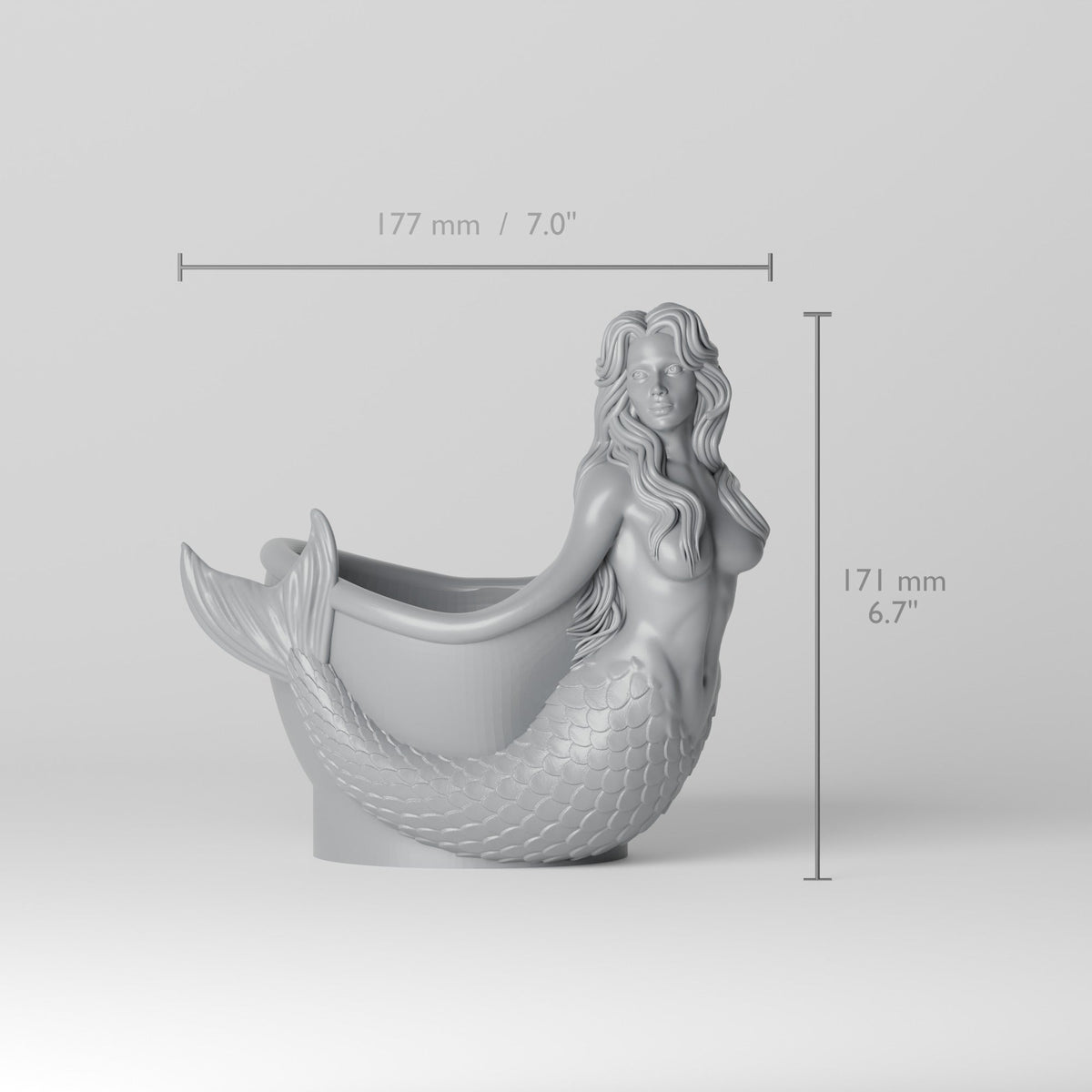 Mermaid Vase – Coastal Sculpted Mermaid Flower Vase - Northern Foundry