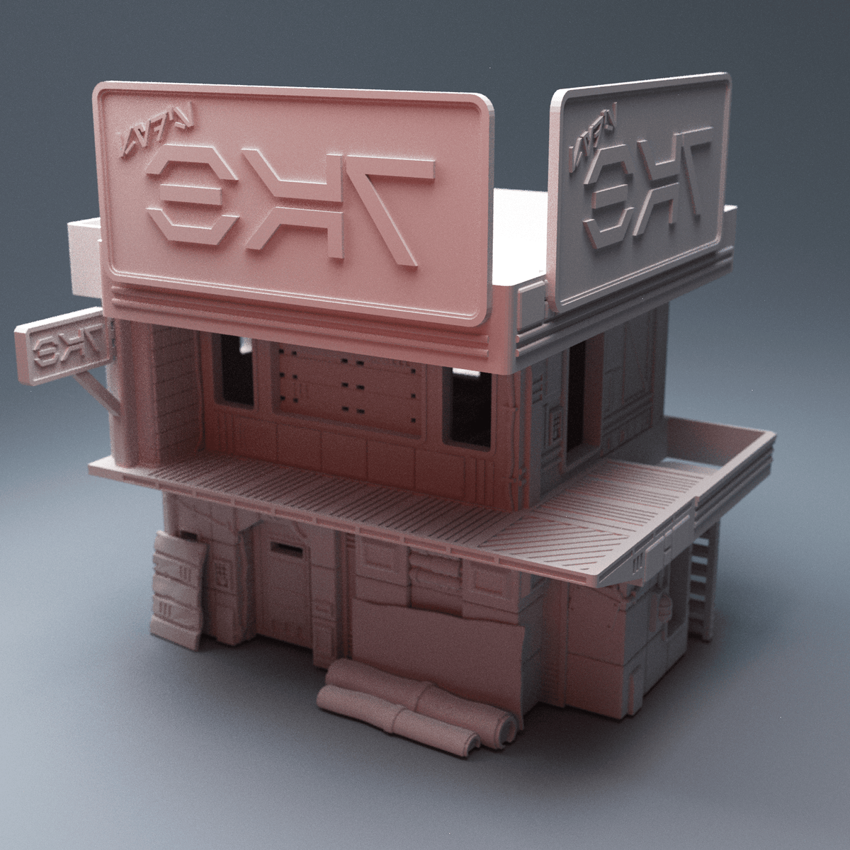 MidRim City Complete Terrain Bundle – 13 Sci-Fi Buildings (28mm/34mm, Star Wars Legion) - Northern Foundry