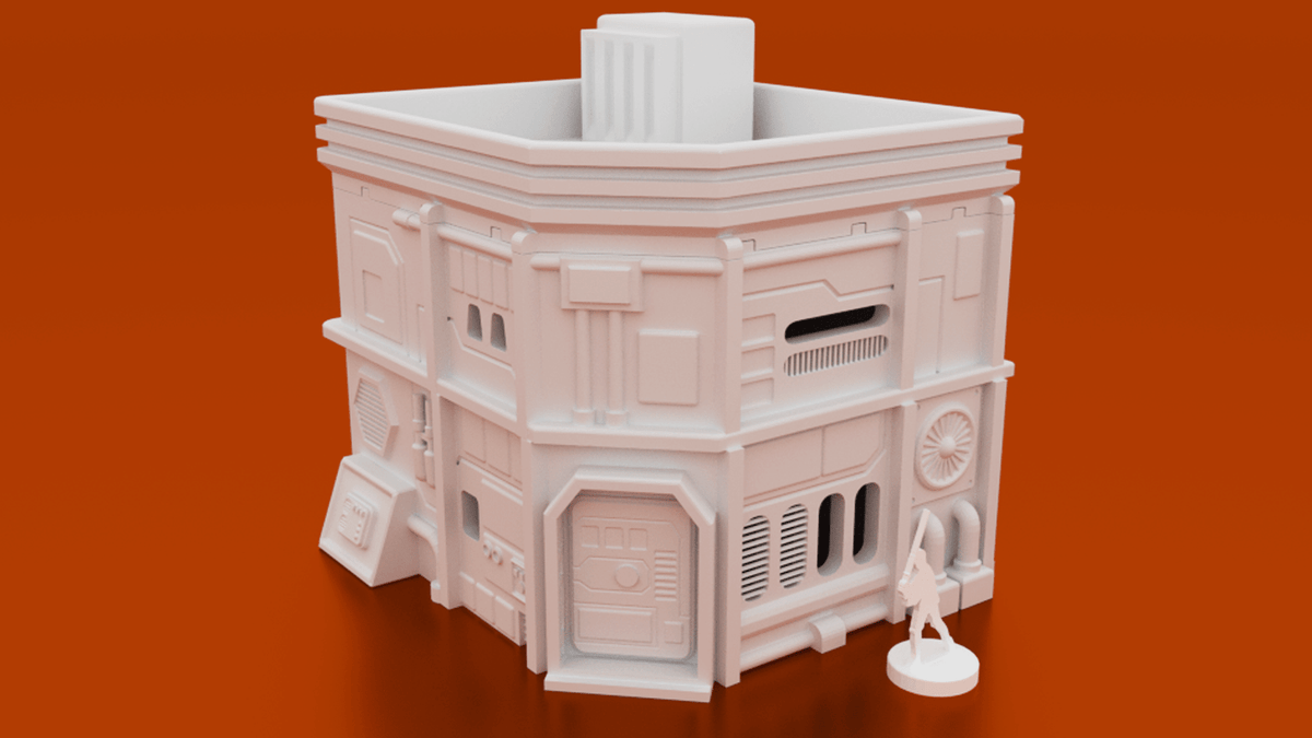 MidRim City Phase 1 Bundle – 7 Sci-Fi Buildings (28mm/34mm, Star Wars Legion) - Northern Foundry
