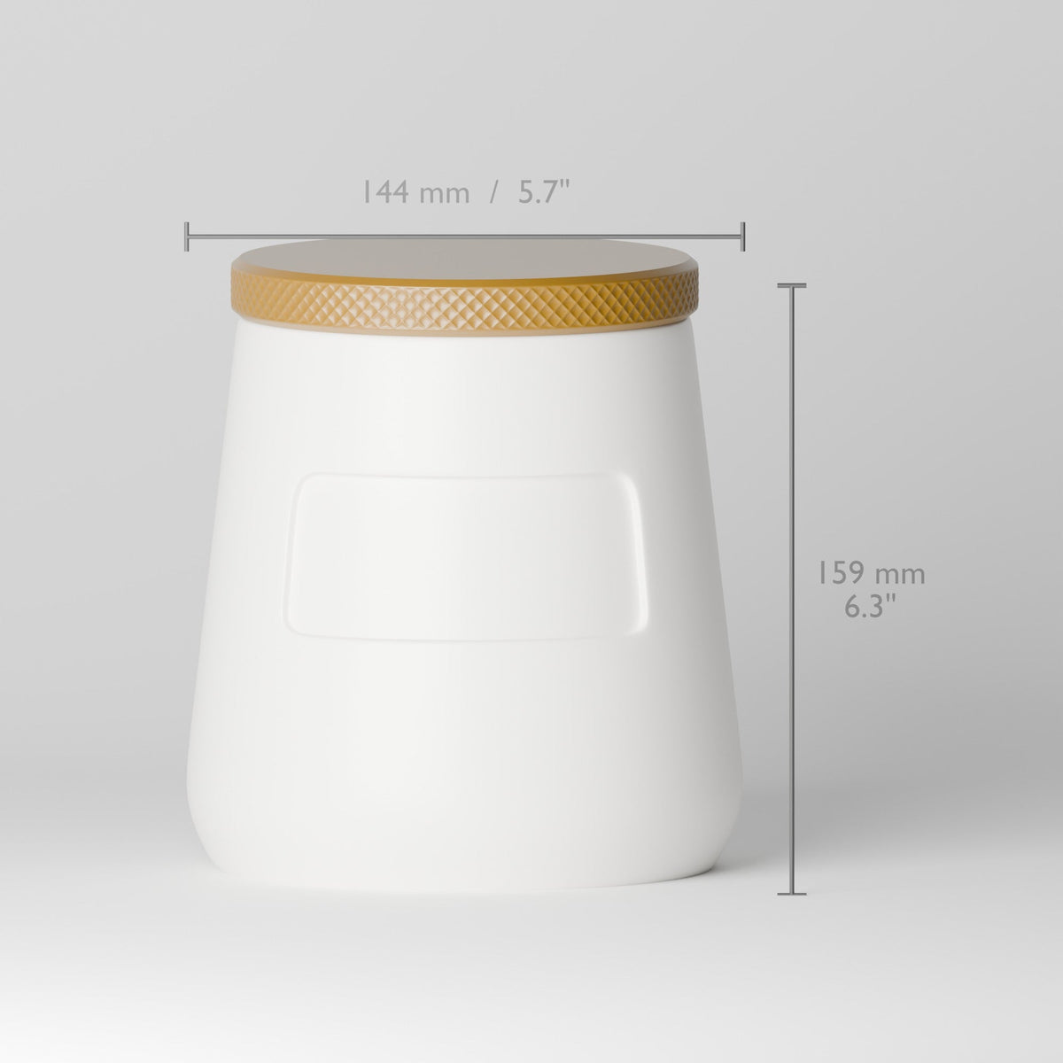 Minimal Storage Jar with Lid – Modern White Canister - Northern Foundry