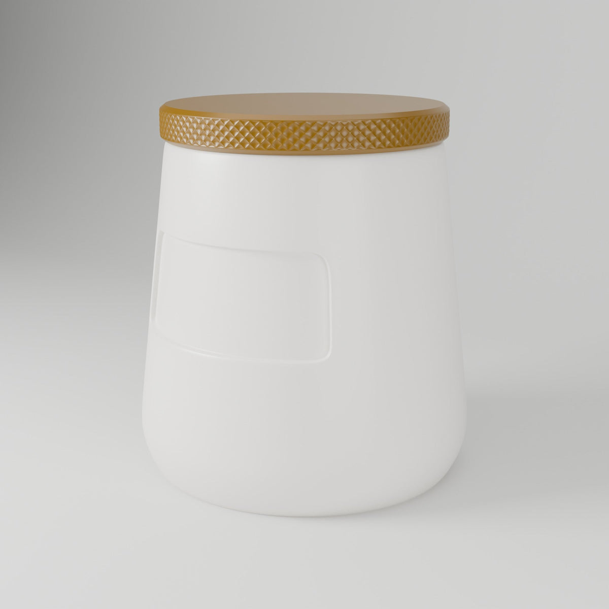 Minimal Storage Jar with Lid – Modern White Canister - Northern Foundry