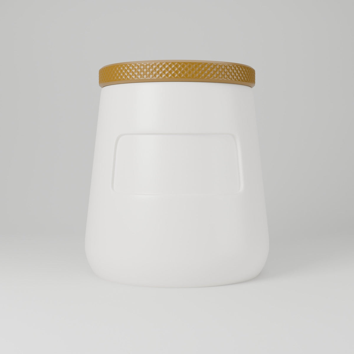Minimal Storage Jar with Lid – Modern White Canister - Northern Foundry