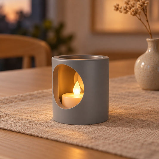 Minimalist Tealight Holder – Modern Cylinder LED Candle Holder - Northern Foundry