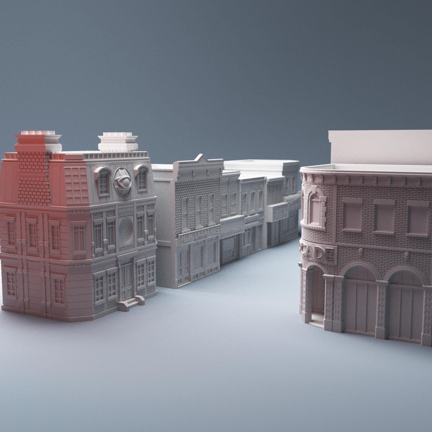 Modern NYC City Block Terrain Bundle – 10 Buildings + Car (28mm/32mm/40mm) - Northern Foundry
