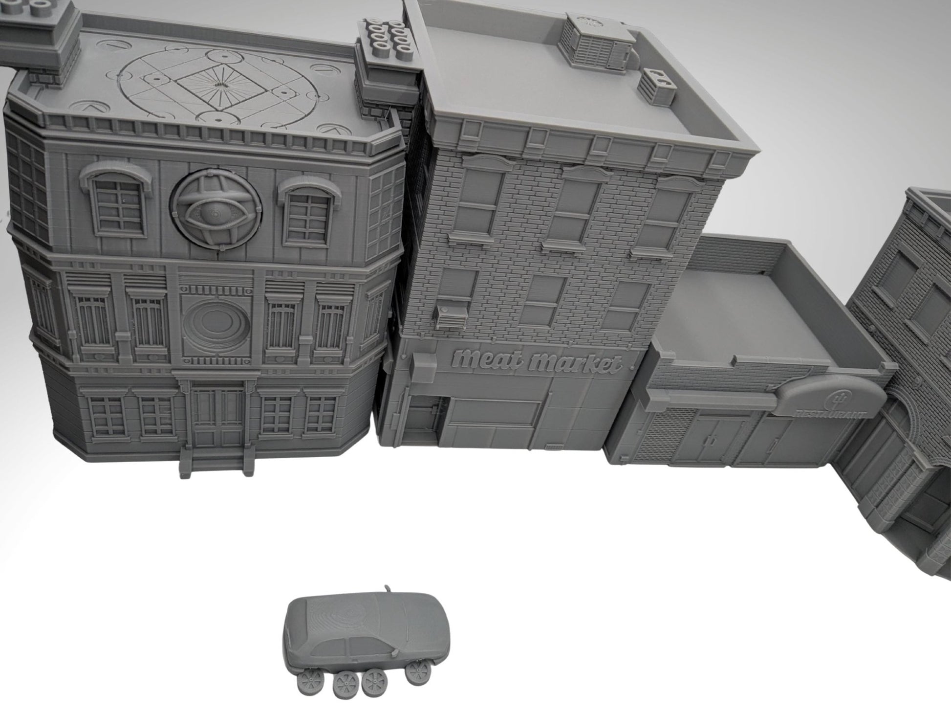 Modern NYC City Block Terrain Bundle – 10 Buildings + Car (28mm/32mm/40mm) - Northern Foundry
