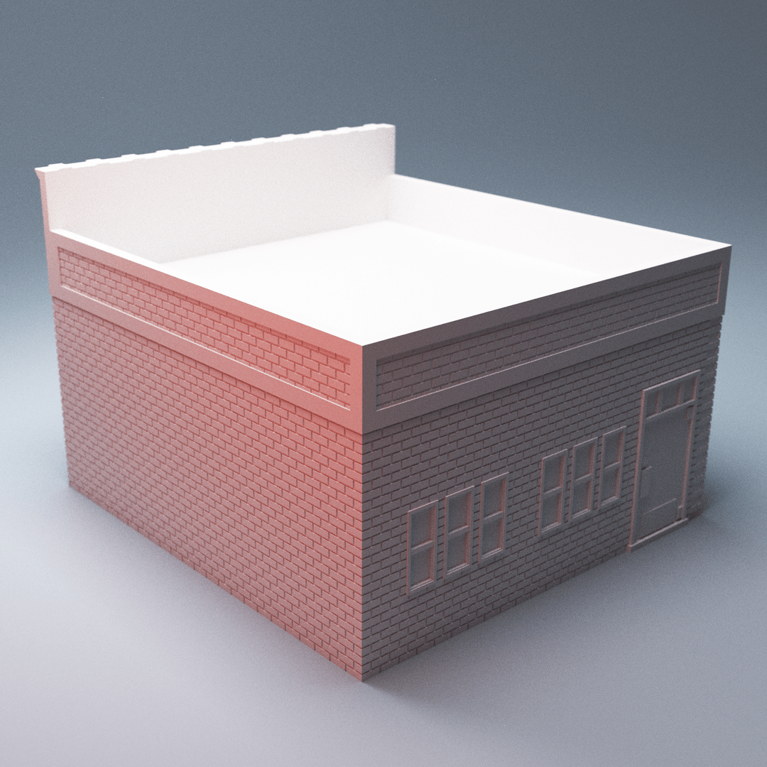 Modern Retail Store Terrain Set – 3 Storefront Buildings (28mm/32mm/40mm) - Northern Foundry
