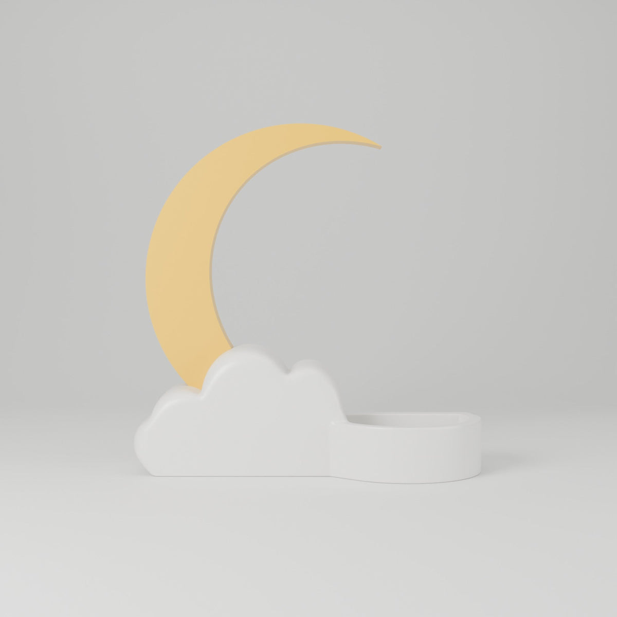 Moon and Cloud Wall Shelf – Nursery & Kids Room Floating Shelf - Northern Foundry