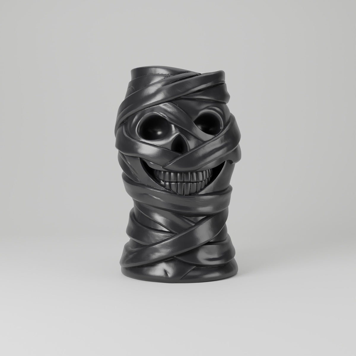 Mummy Skull Vase – Bandage-Wrapped Halloween Flower Vase - Northern Foundry
