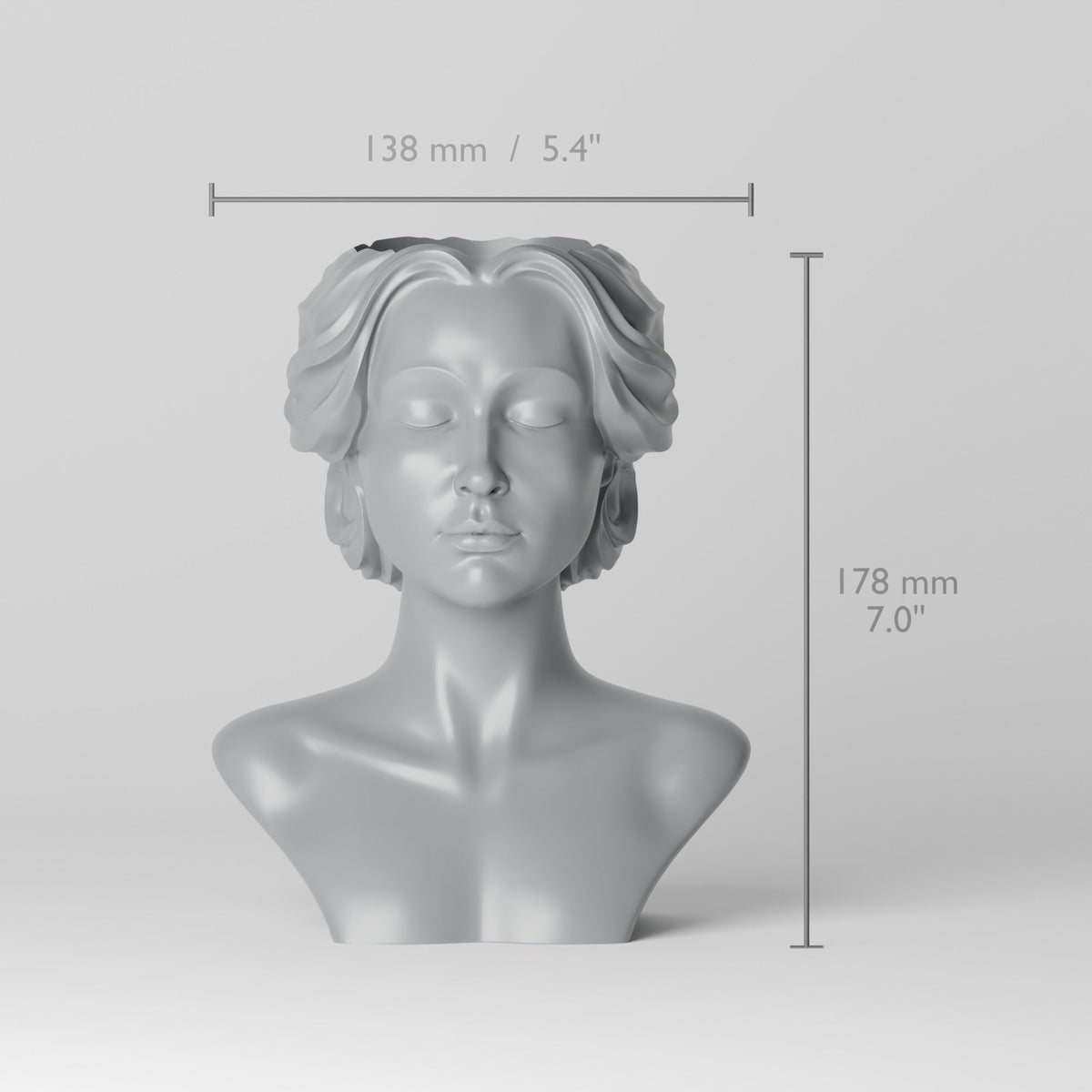 Muse Head Vase – Classic Female Bust Flower Vase - Northern Foundry