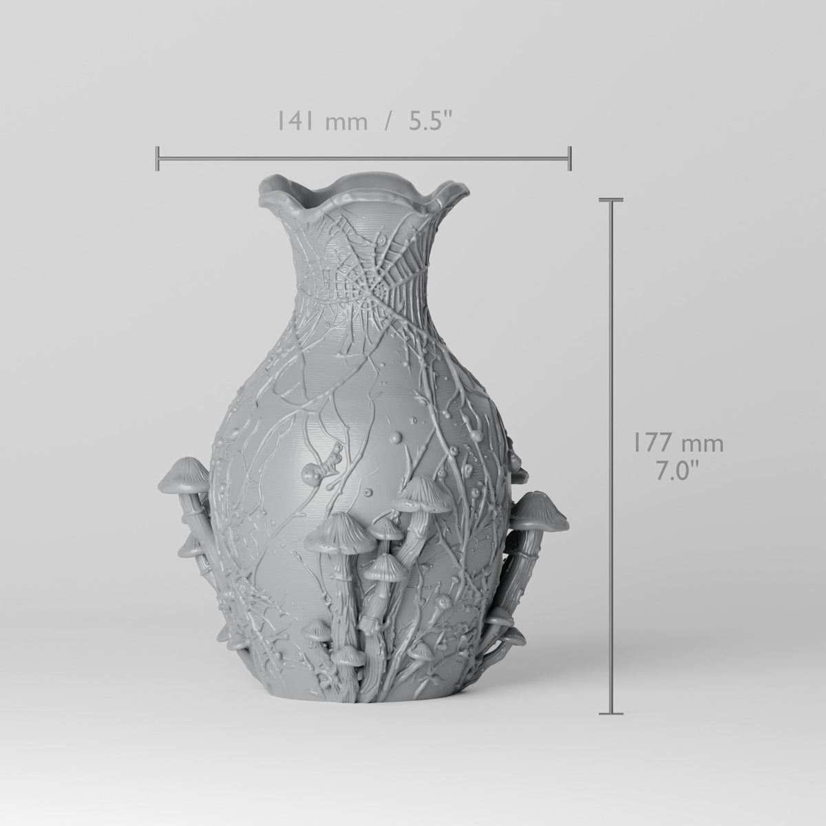 Mushroom Vine Vase – Woodland Autumn Decor - Northern Foundry