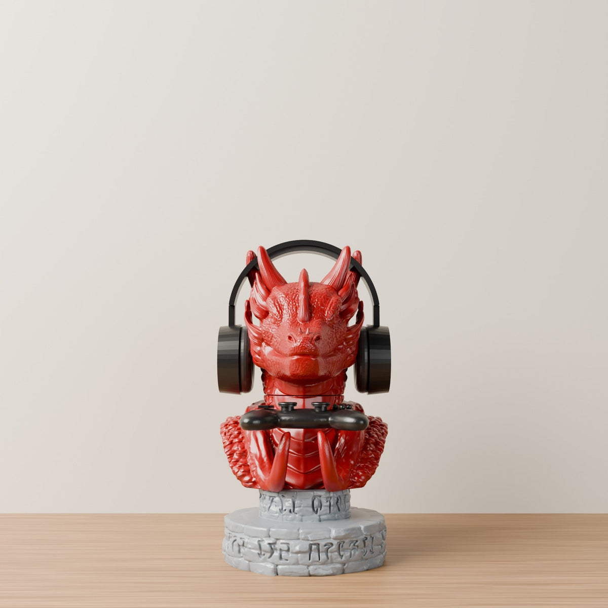 Mythical Dragon Gaming Station – Controller and Headset Stand Dragon Bust - Northern Foundry