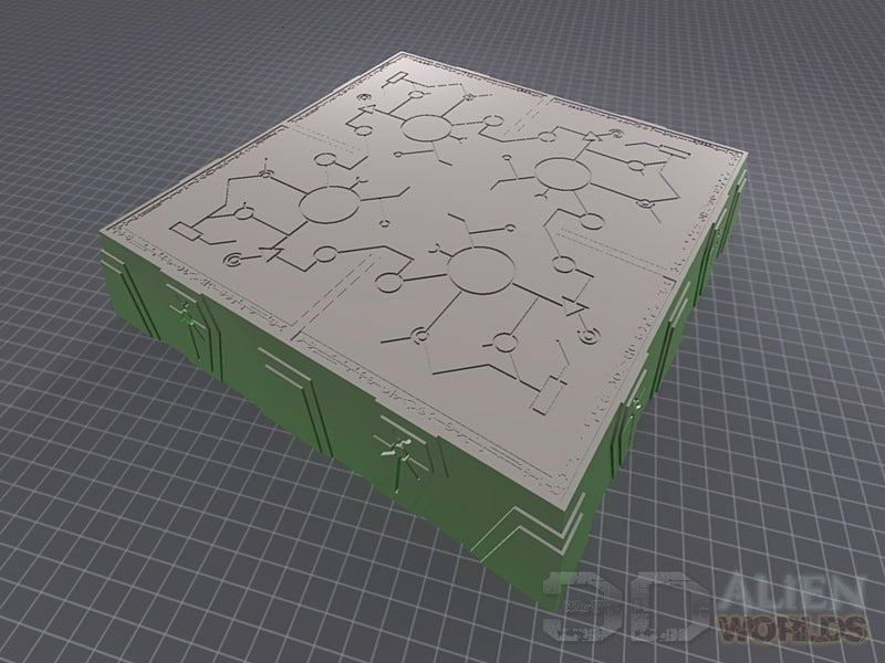 Necrontyr Battlefield Bundle – Hill, Landing Pad & Arena (28mm/32mm/40mm) - Northern Foundry