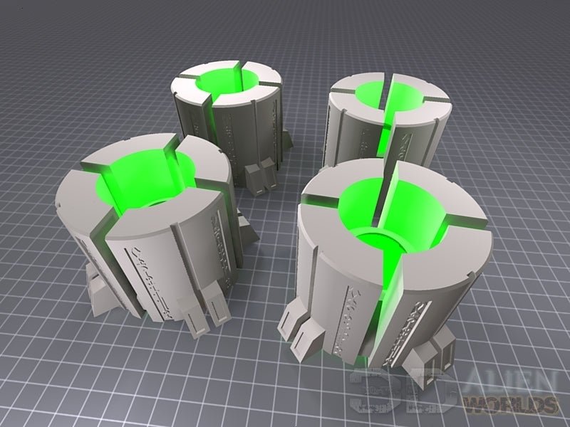 Necrontyr Power Generator Set – Alien Energy Terrain (28mm/32mm/40mm) - Northern Foundry