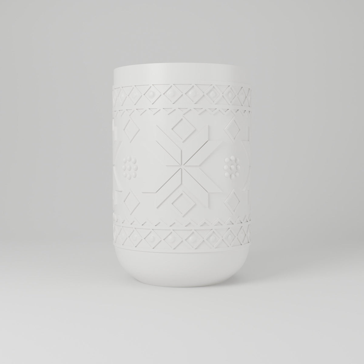Nordic Snowflake Vase – Scandinavian Sweater Pattern Flower Vase - Northern Foundry