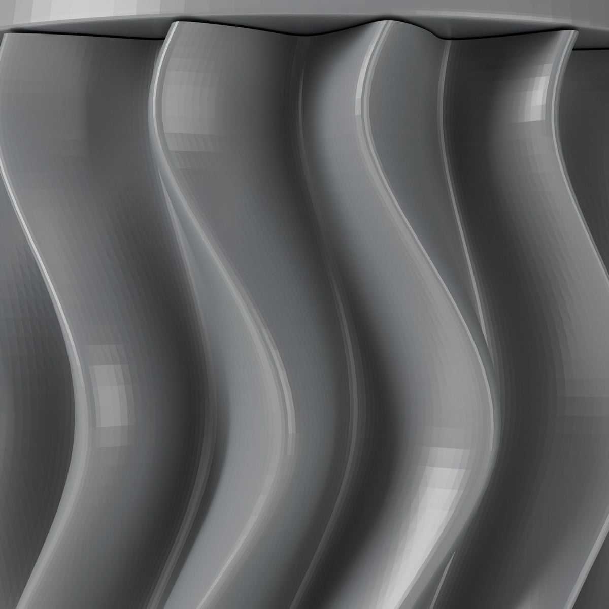 Nordic Wave Wavy Ribbed Vase – Modern Sculptural Vase - Northern Foundry