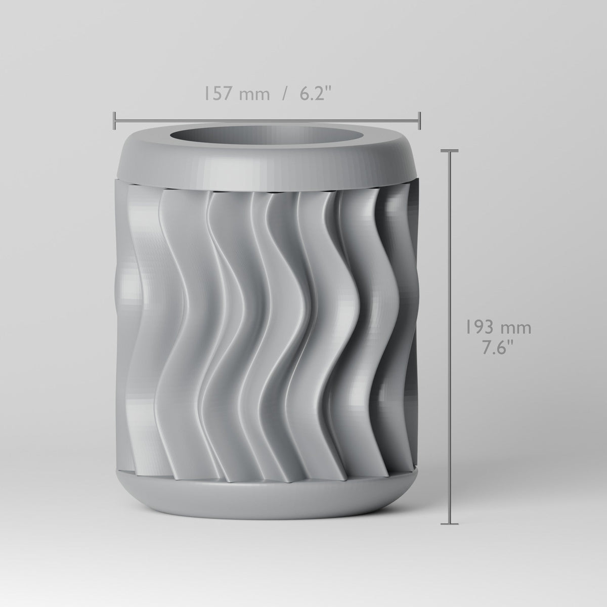 Nordic Wave Wavy Ribbed Vase – Modern Sculptural Vase - Northern Foundry