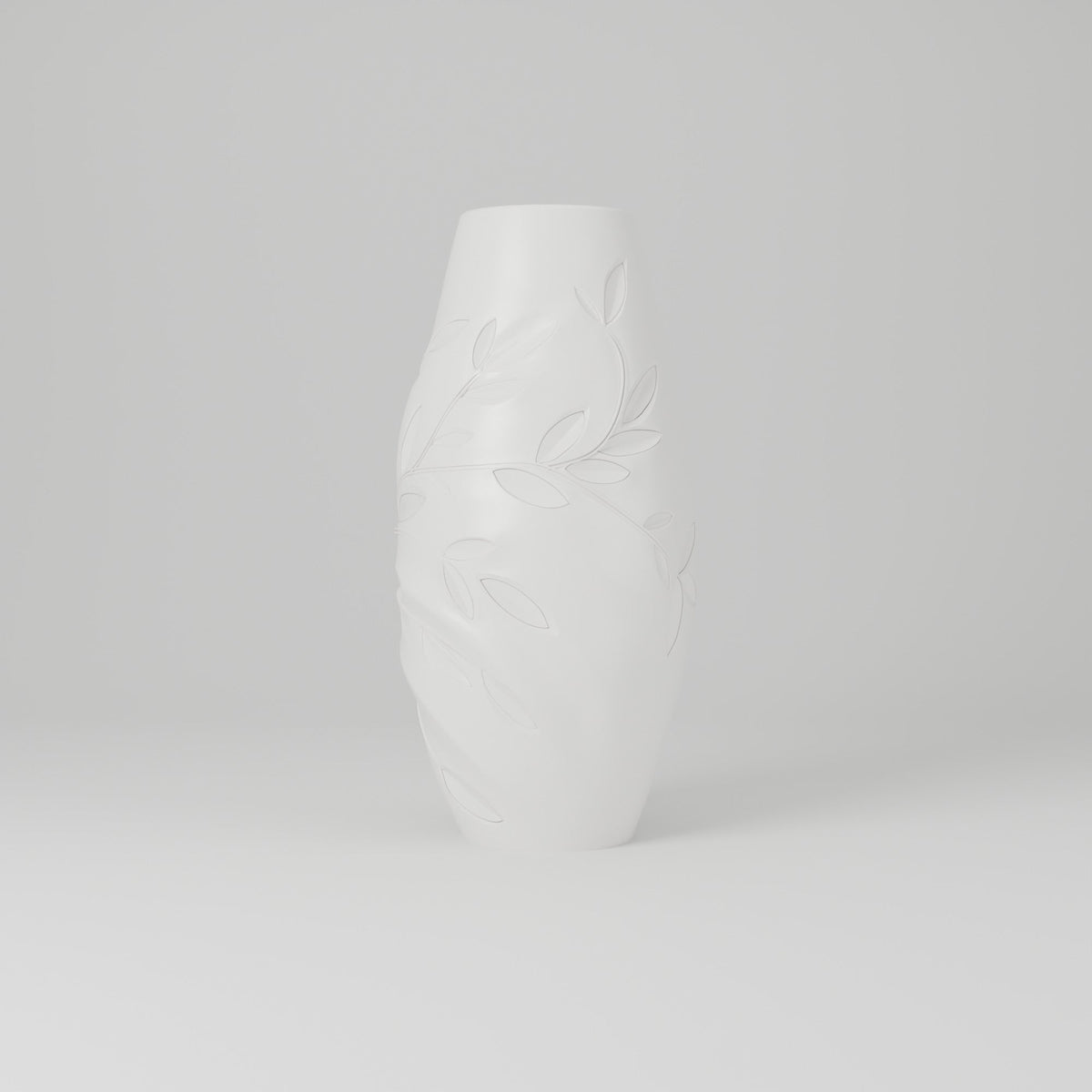 Olive Branch Relief Vase – Modern Sculptural Vase - Northern Foundry