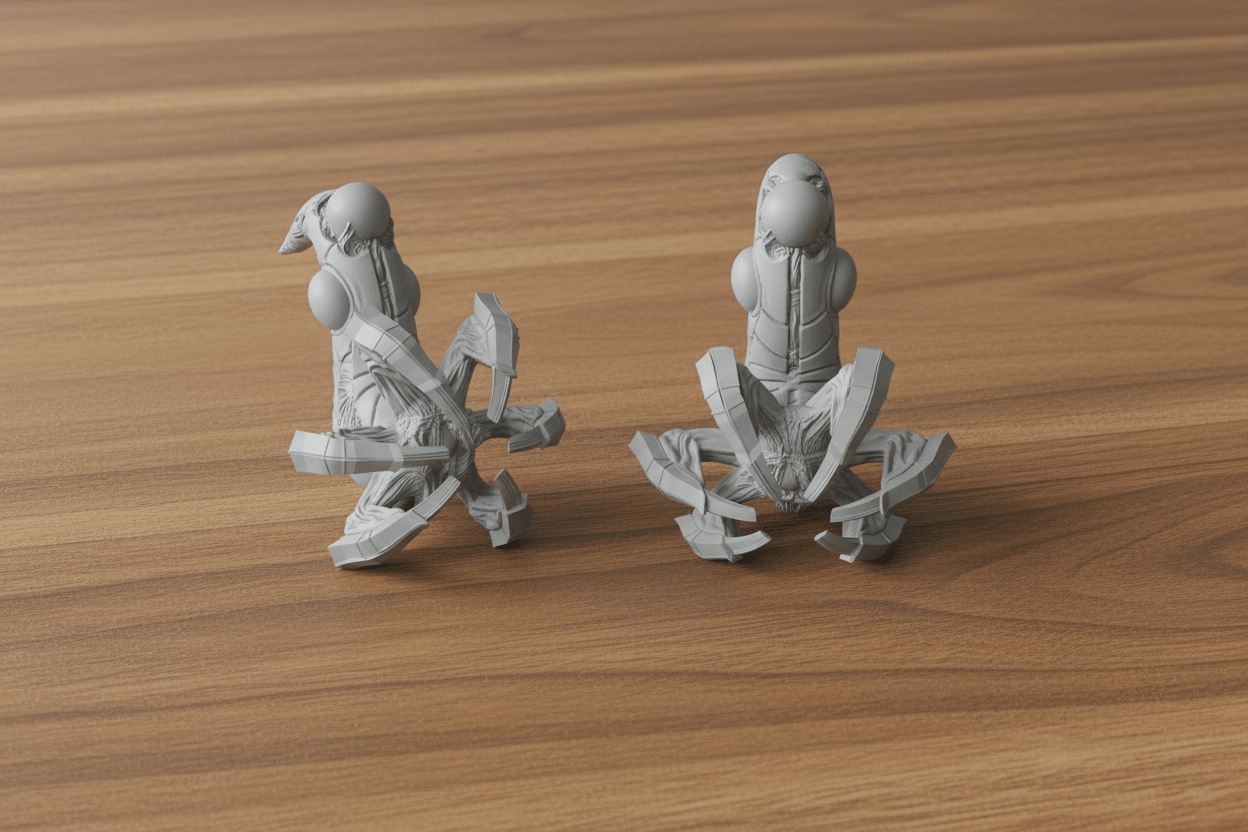 Oq'Uiar Rift Armada | Asymmetrical Alien Spaceships | "The Many" Sci - Fi Fleet | 1:128 Scale Miniatures | 8 Unit Bundle - Northern Foundry