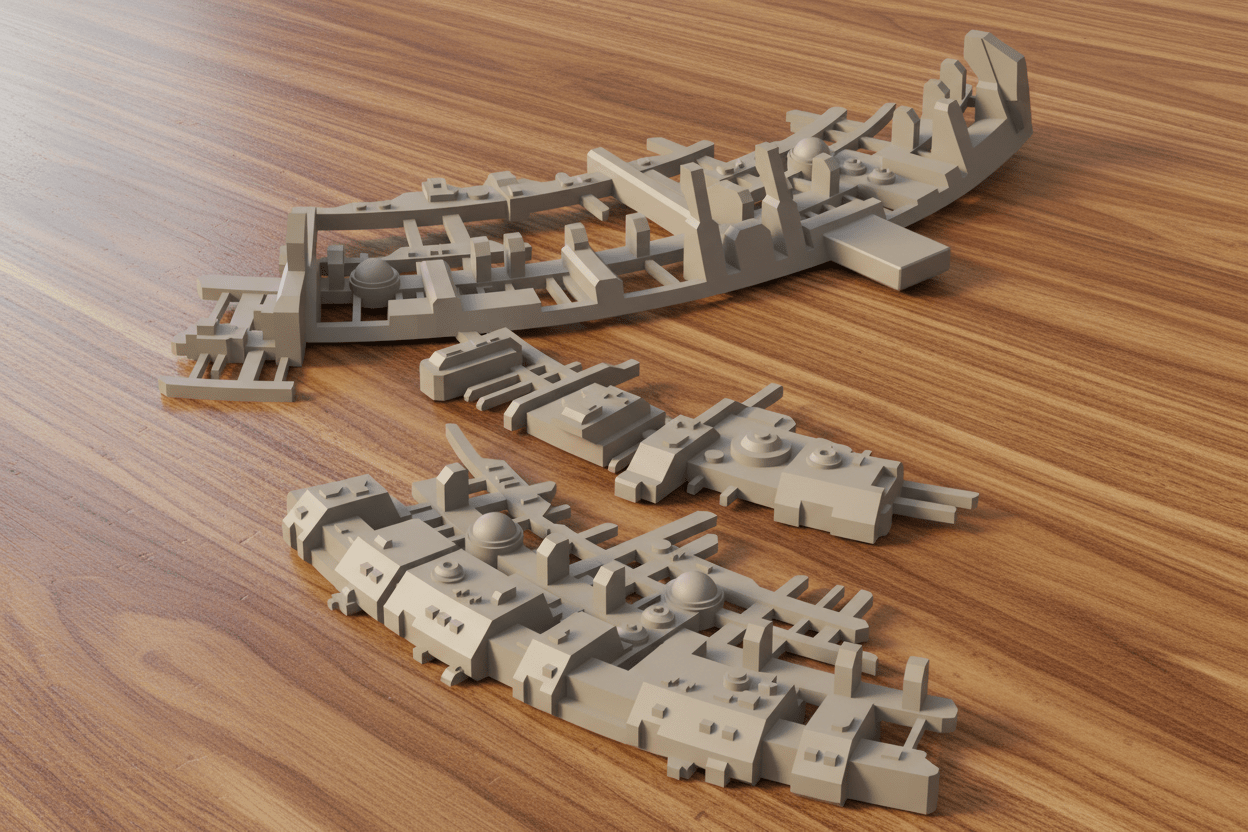 Orbital Battlefield — Space Station Wreckage & Scatter 28mm — Fat Dragon Games — Battlefront Valkyrie