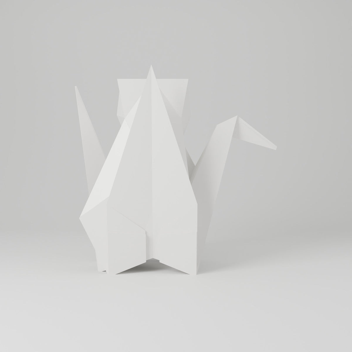 Origami Crane Vase – Geometric Folded Paper Crane Vase - Northern Foundry