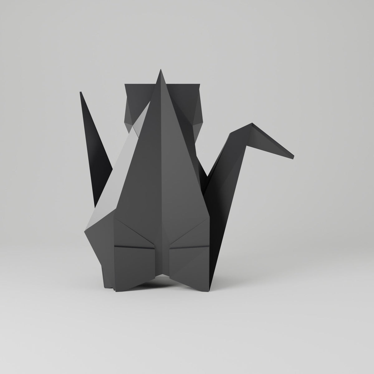 Origami Crane Vase – Geometric Folded Paper Crane Vase - Northern Foundry