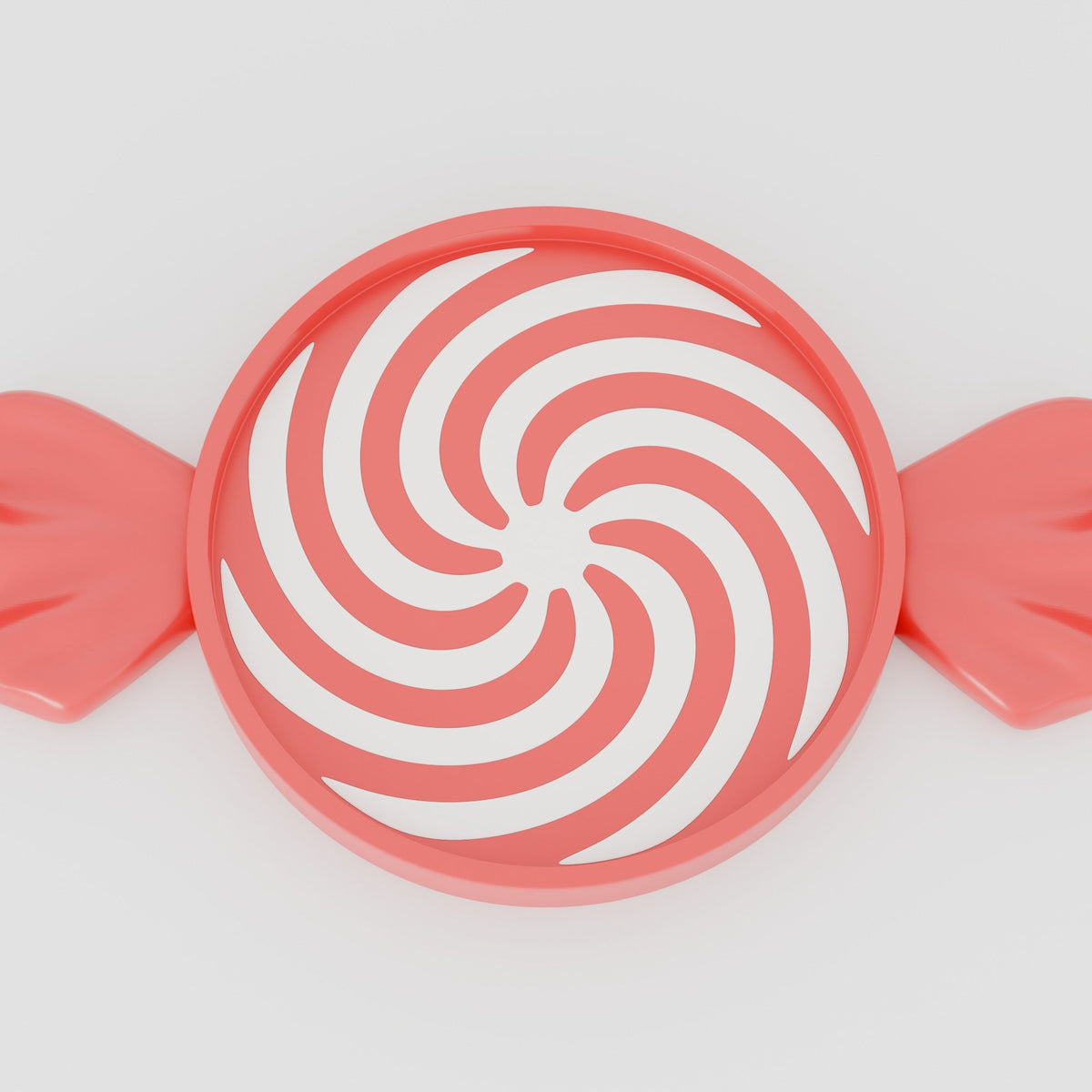 Peppermint Candy Christmas Tray – Red & White Swirl Holiday Trinket Dish - Northern Foundry
