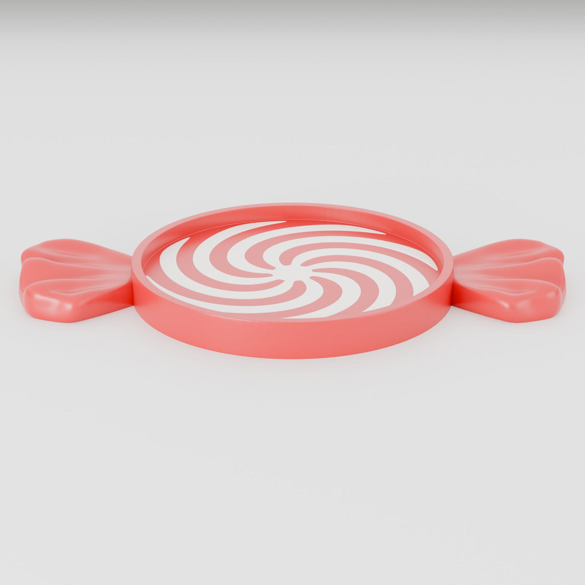 Peppermint Candy Christmas Tray – Red & White Swirl Holiday Trinket Dish - Northern Foundry