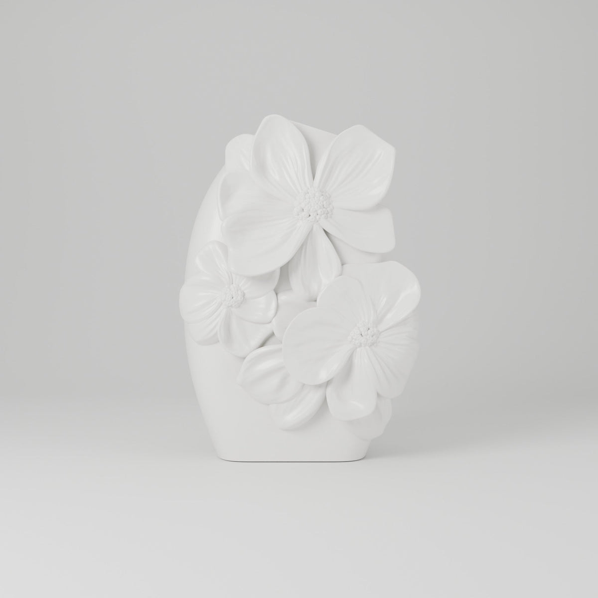 Petal Relief Vase – Sculpted Blossom Pebble Vase - Northern Foundry