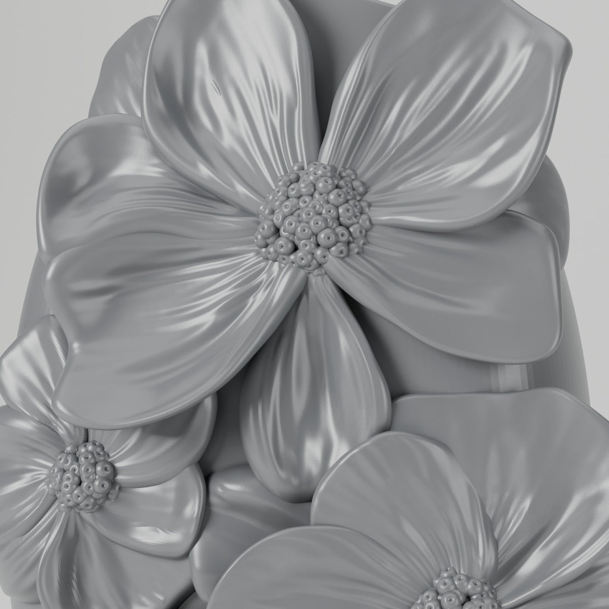 Petal Relief Vase – Sculpted Blossom Pebble Vase - Northern Foundry