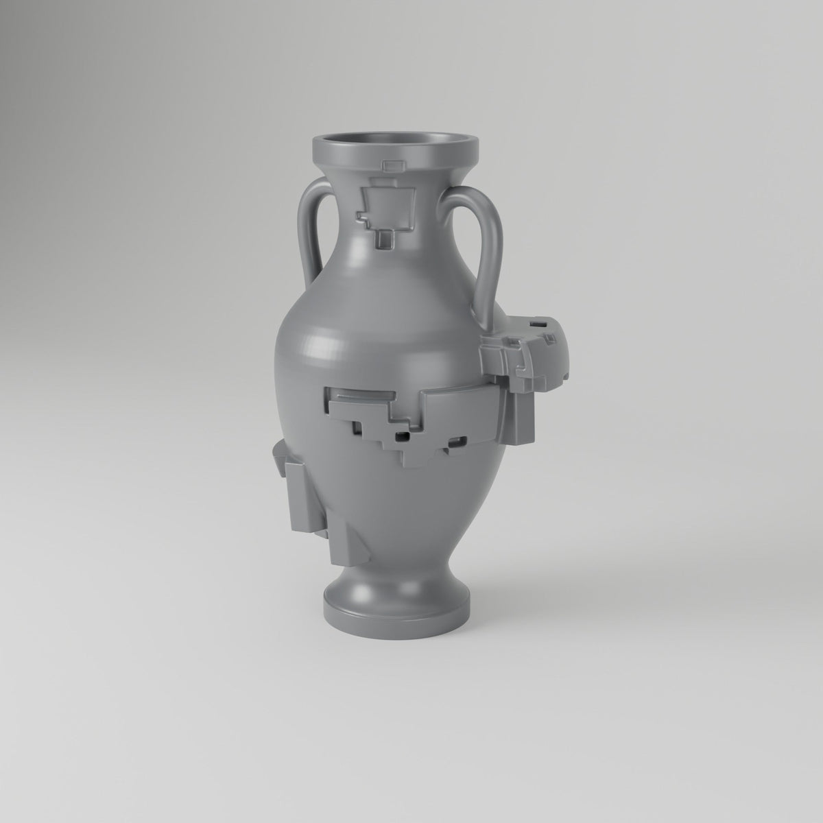 Pixel Fragment Vase – Glitch Art Amphora Vase - Northern Foundry