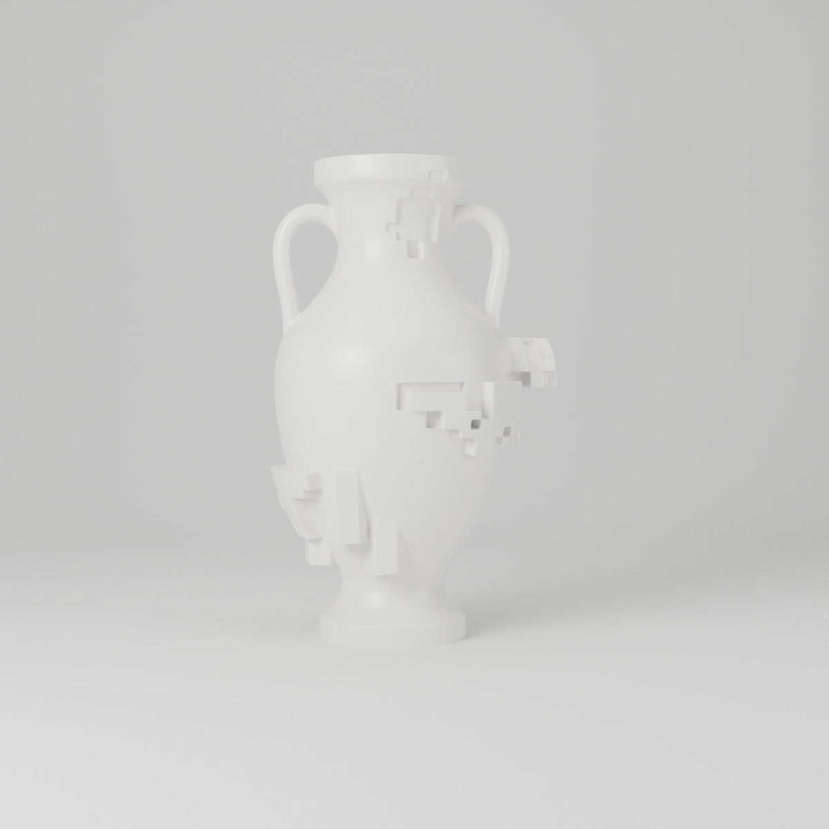 Pixel Fragment Vase – Glitch Art Amphora Vase - Northern Foundry