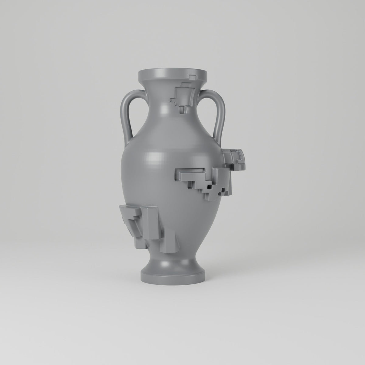 Pixel Fragment Vase – Glitch Art Amphora Vase - Northern Foundry