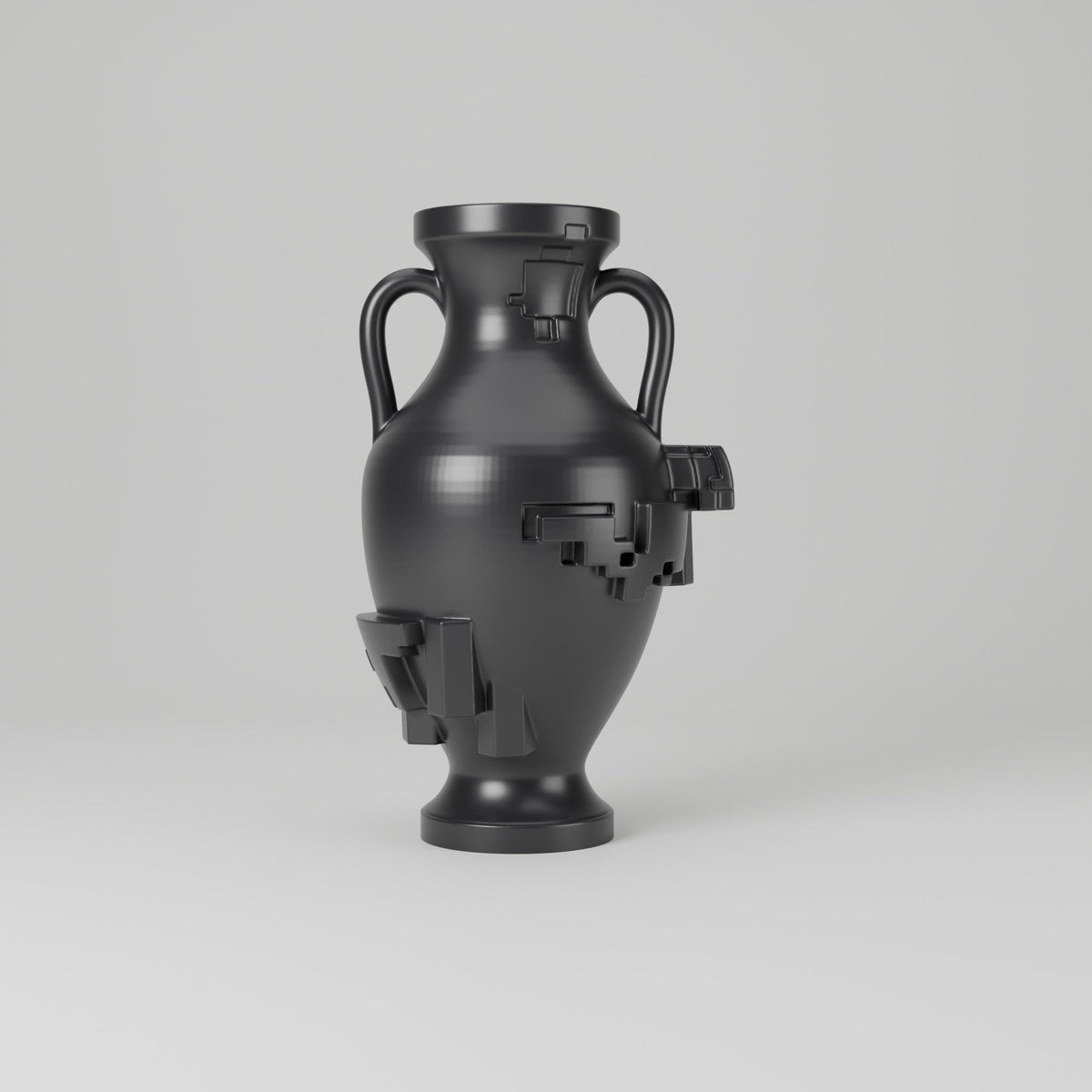 Pixel Fragment Vase – Glitch Art Amphora Vase - Northern Foundry