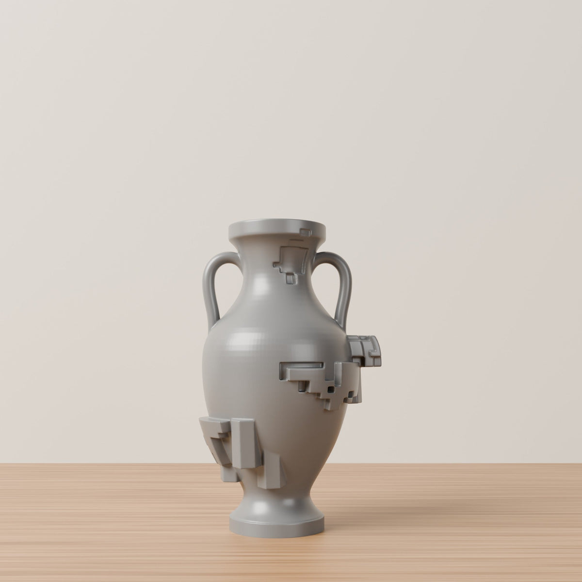 Pixel Fragment Vase – Glitch Art Amphora Vase - Northern Foundry