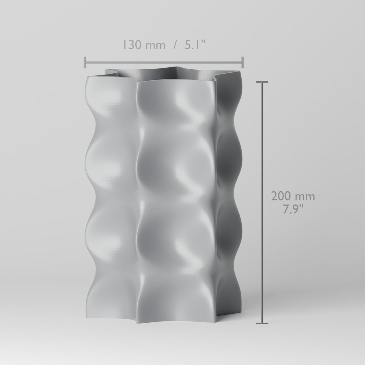 Plexo Geometric Wave Vase – Modern Sculptural Vase - Northern Foundry