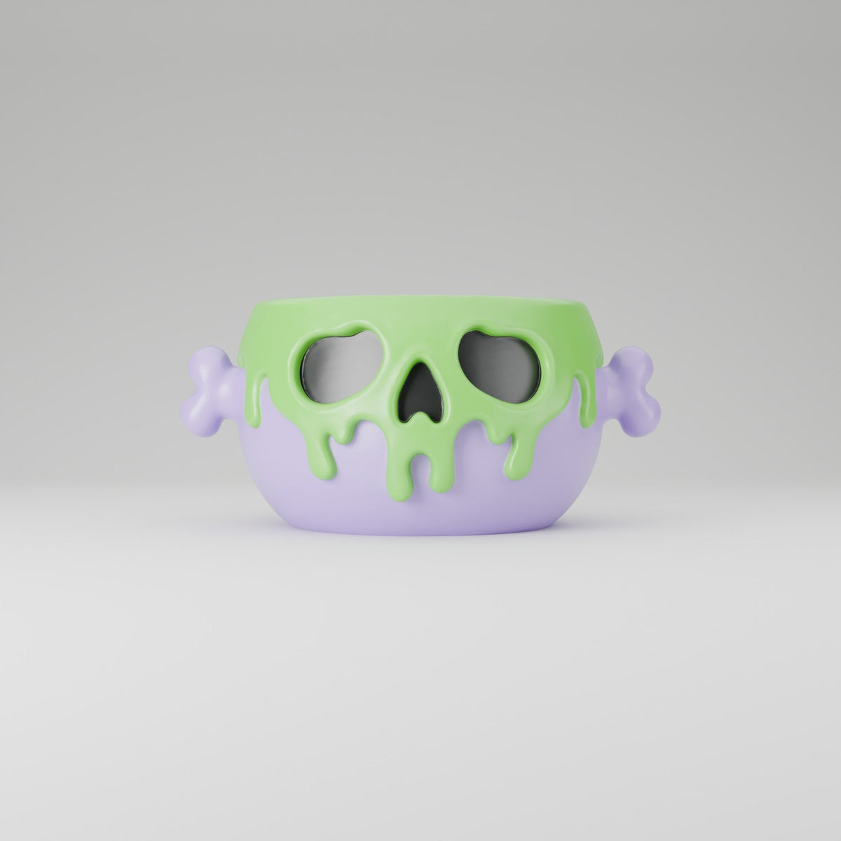 Poison Skull Candy Bowl – Purple & Green Halloween Treat Dish - Northern Foundry