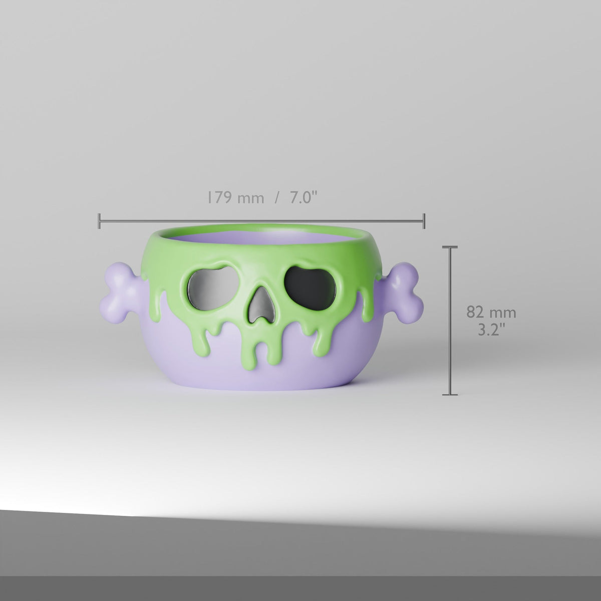 Poison Skull Candy Bowl – Purple & Green Halloween Treat Dish - Northern Foundry