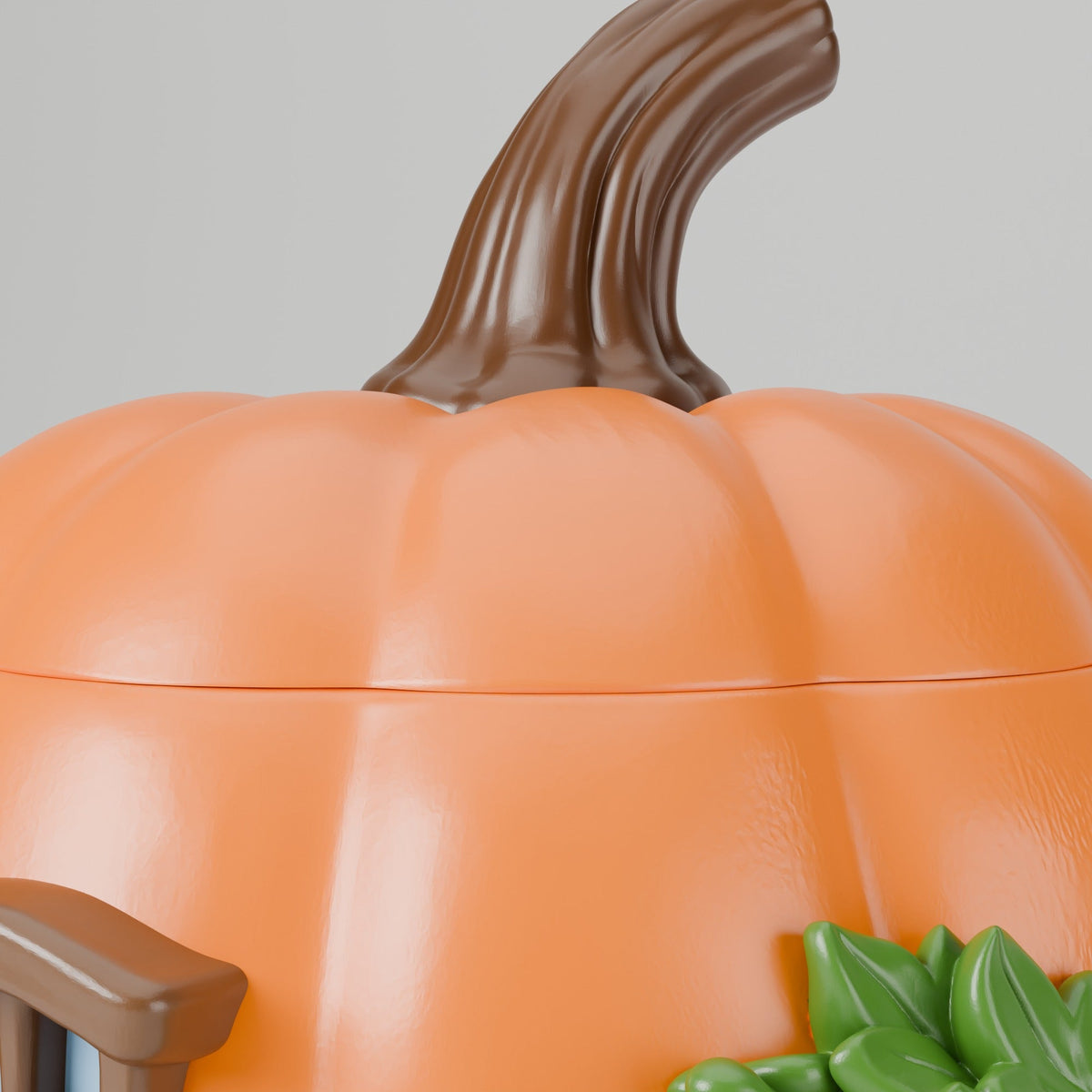 Pumpkin Cottage Candy Bowl with Lid – Fairy House Halloween Treat Jar - Northern Foundry