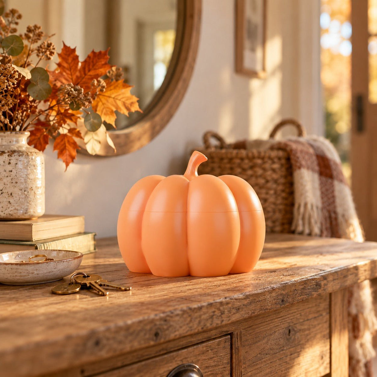 Pumpkin Storage Box with Lid – Fall Trinket & Candy Box - Northern Foundry