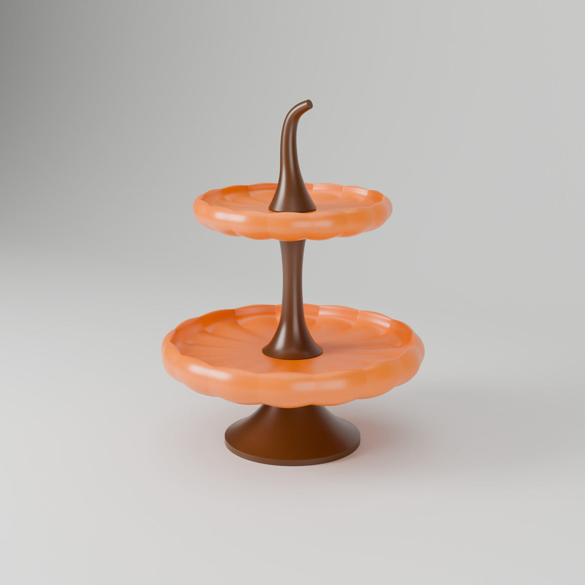 Pumpkin Two-Tier Tray – Halloween Treat Stand & Fall Display - Northern Foundry