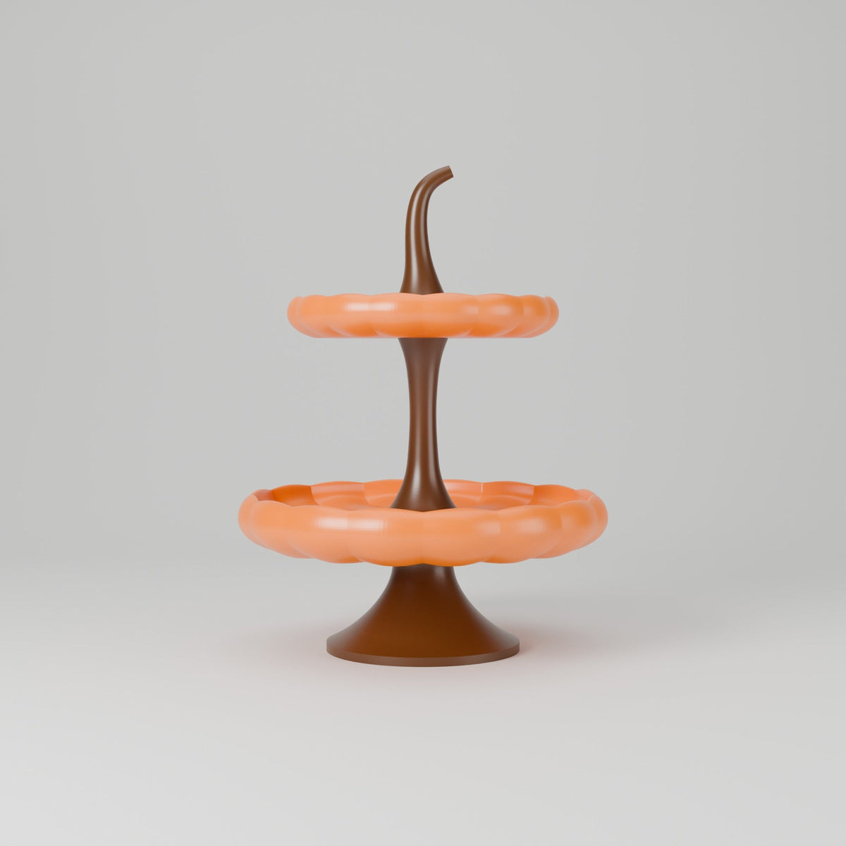 Pumpkin Two-Tier Tray – Halloween Treat Stand & Fall Display - Northern Foundry