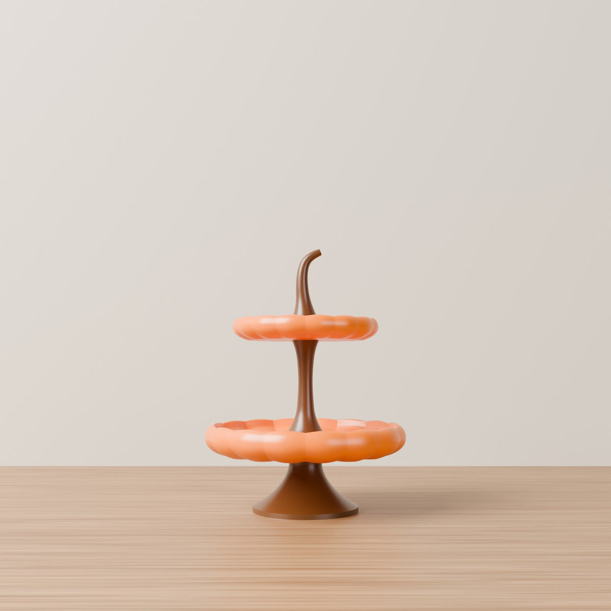 Pumpkin Two-Tier Tray – Halloween Treat Stand & Fall Display - Northern Foundry