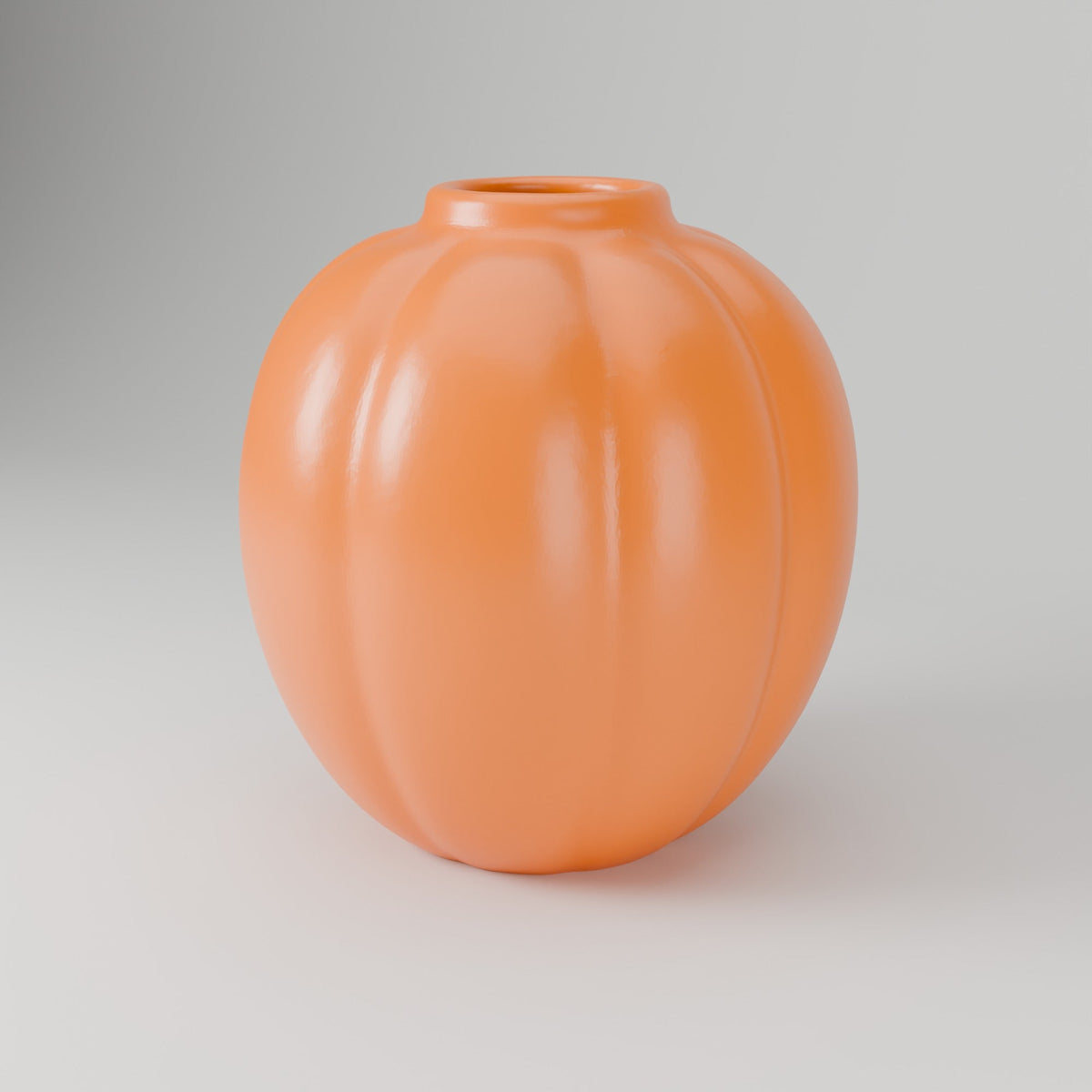 Pumpkin Vase – Ribbed Orange Fall Flower Vase - Northern Foundry