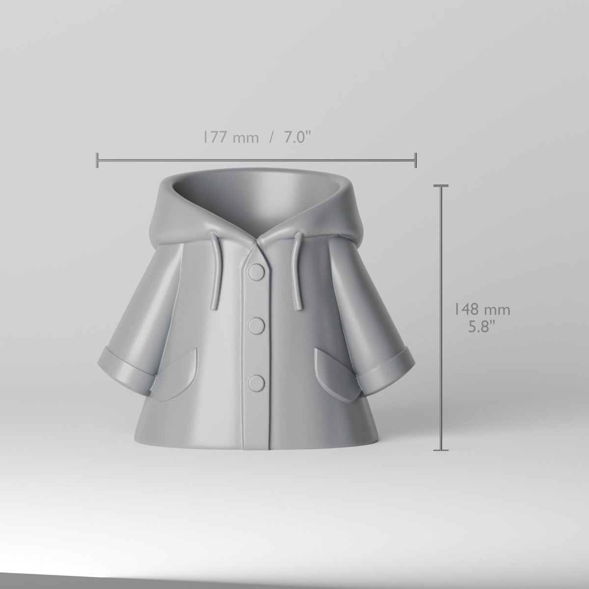 Raincoat Vase – Hooded Rain Jacket Novelty Vase - Northern Foundry