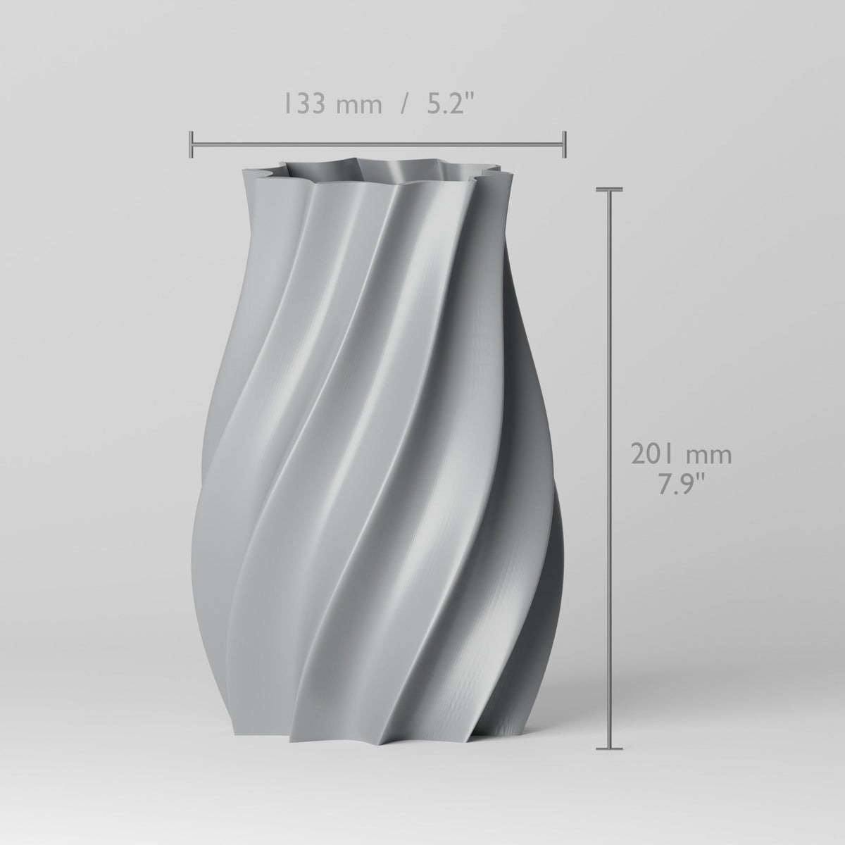 Raora Swirl Flower Vase – Modern Twisted Vase - Northern Foundry