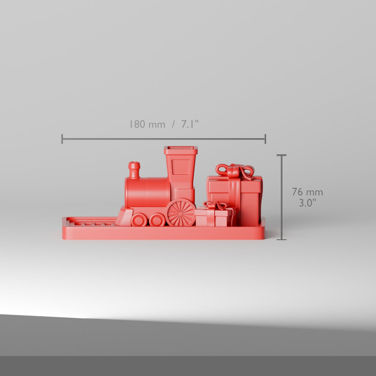 Red Christmas Train Tray – Steam Engine Holiday Candy & Trinket Tray - Northern Foundry