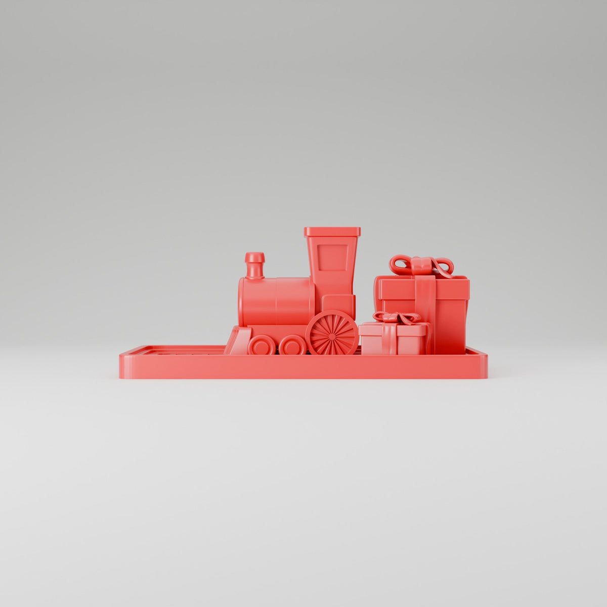 Red Christmas Train Tray – Steam Engine Holiday Candy & Trinket Tray - Northern Foundry