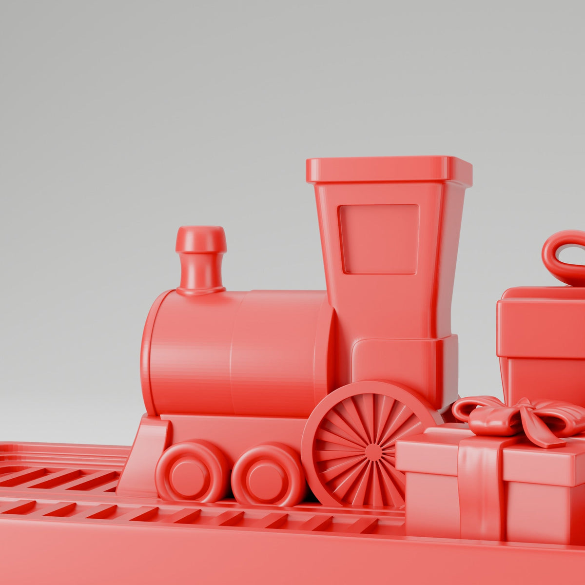 Red Christmas Train Tray – Steam Engine Holiday Candy & Trinket Tray - Northern Foundry