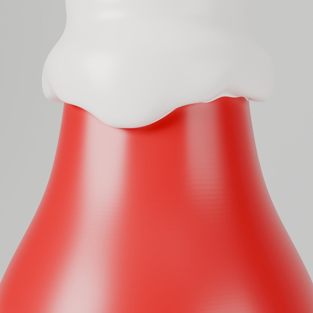 Red & White Holiday Cheer Vase – Santa Snow-Cap Christmas Flower Vase - Northern Foundry