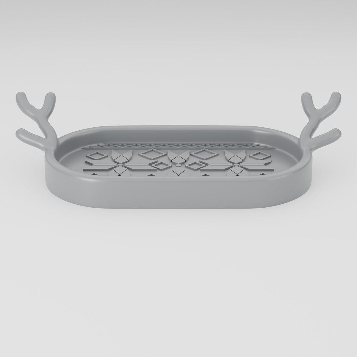 Reindeer Antler Tray – Nordic Sweater Pattern Trinket & Jewelry Dish - Northern Foundry